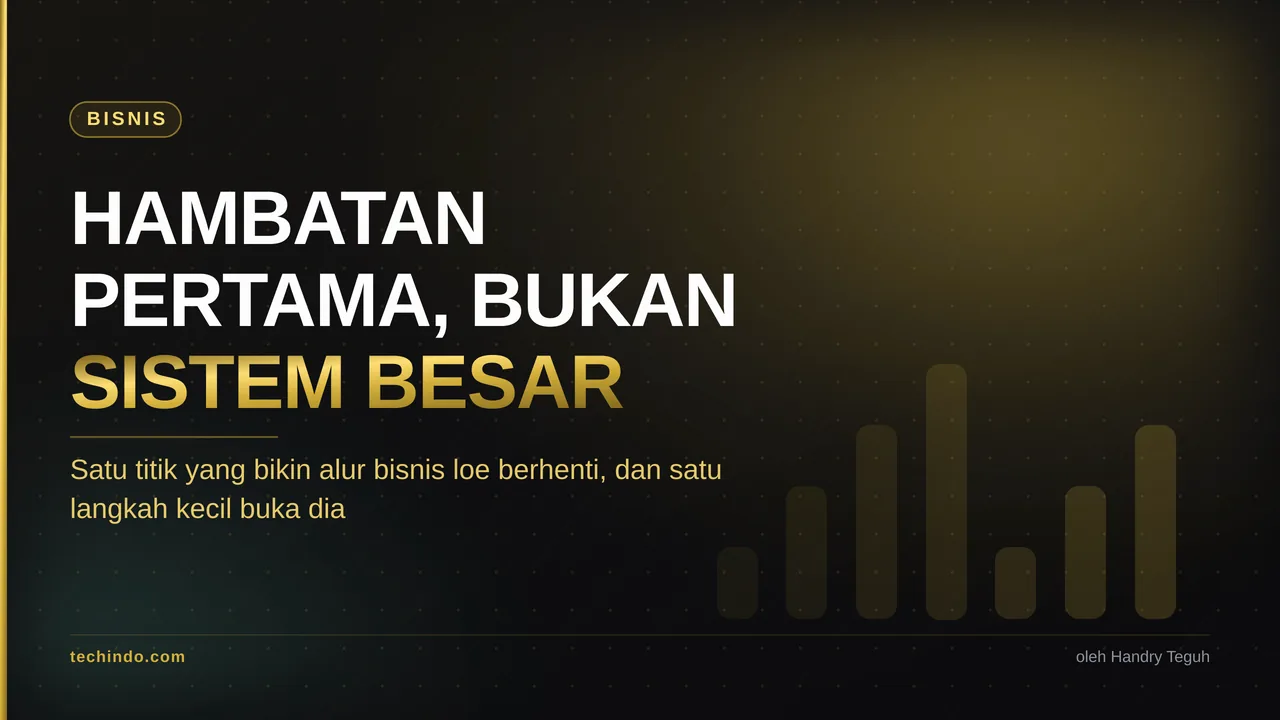 Cari Hambatan Pertama Bisnis, Baru Bangun Solusi Sekecil Mungkin