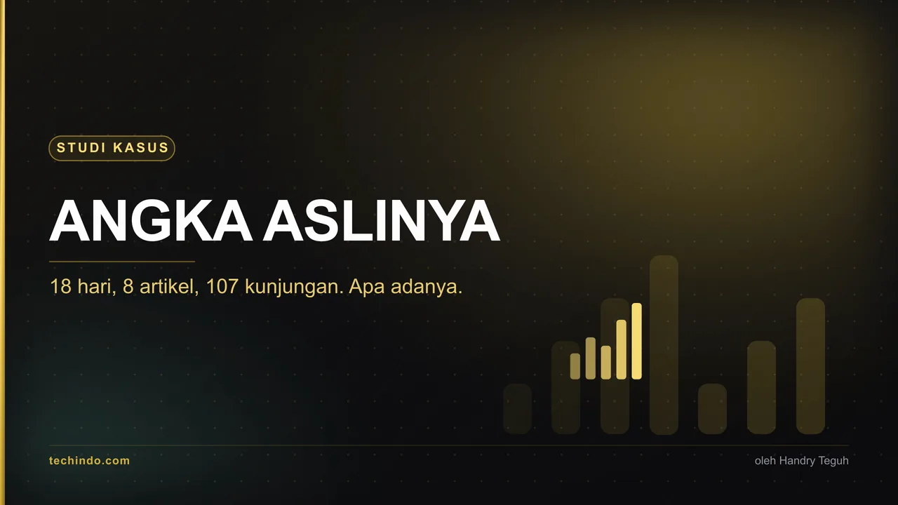 Jujur: 18 Hari, 8 Artikel, 107 Kunjungan. Ini Angka Aslinya