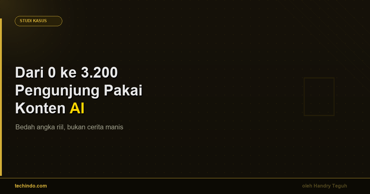 Bedah Angka: Konten AI Bawa 3.200 Pengunjung dalam 60 Hari